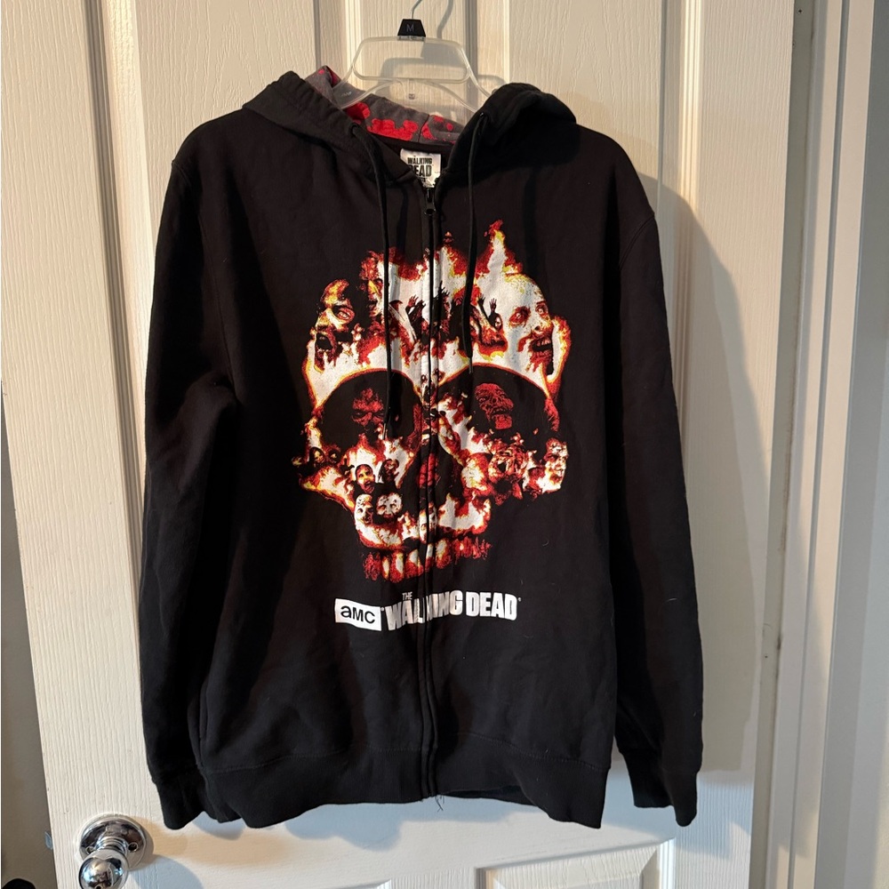 The Walking Dead Men's Black Zip-Up Hoodie